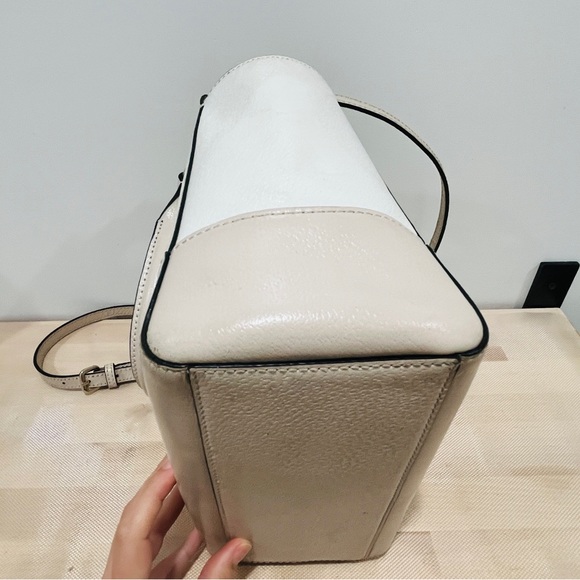 Kate spade white and cream satchel cross body purse - Picture 5 of 11